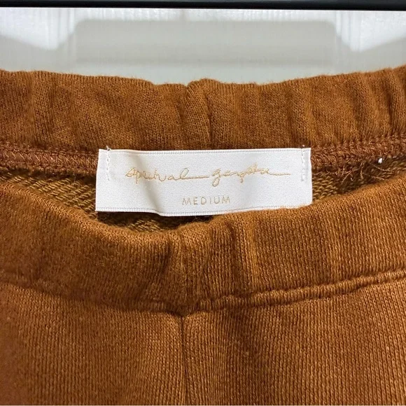 Spiritual Gangster Love Script Brown Sweatpants - Picture 4 of 7